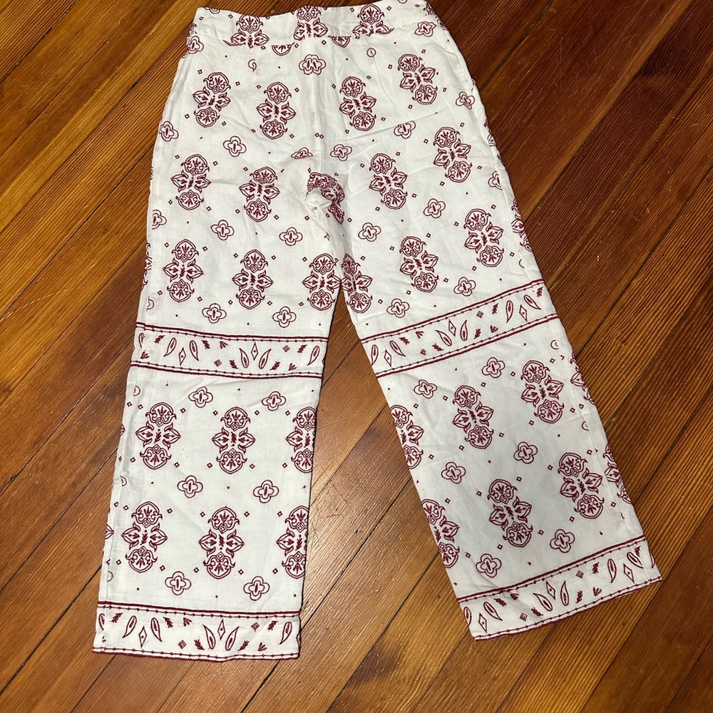 Anthropologie NWT Embroidered Trouser Pants - Picture 4 of 4